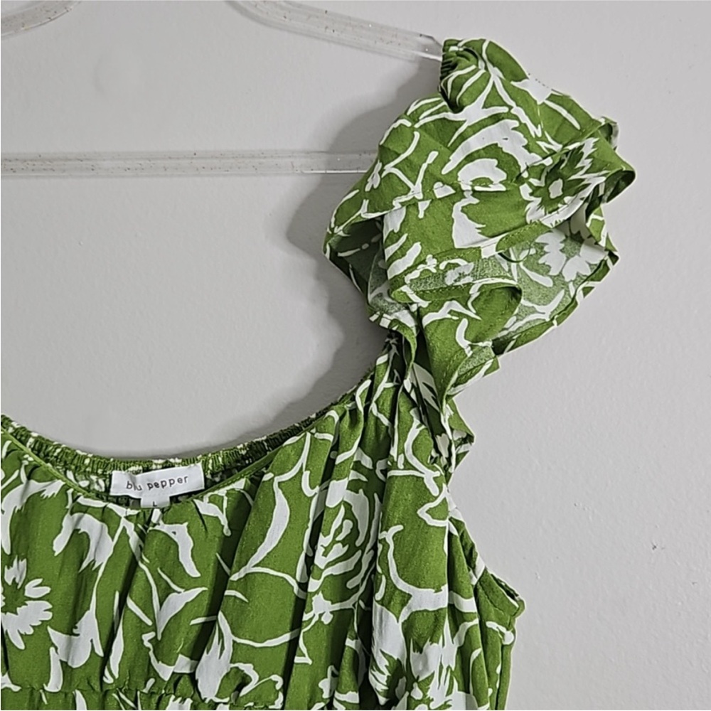 Floral Green Dress - Picture 4 of 6